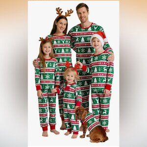 Festive Christmas Green and Red Pajamas